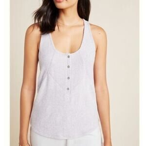 Anthropologie Saturday Sunday Lilac Heathered Soft Cozy Tank Top XS Ribbed